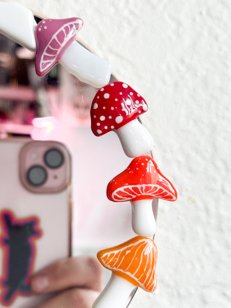 6” Rainbow Mushroom Mirror