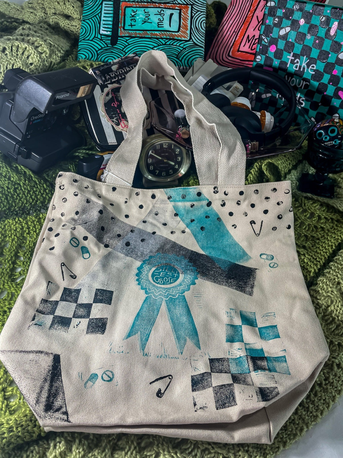 Hand-Printed Linocut Tote