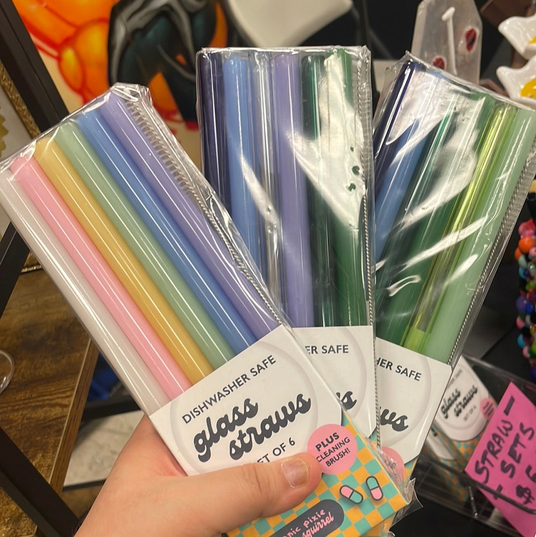 Glass Straw Set (6-Pack + Straw)