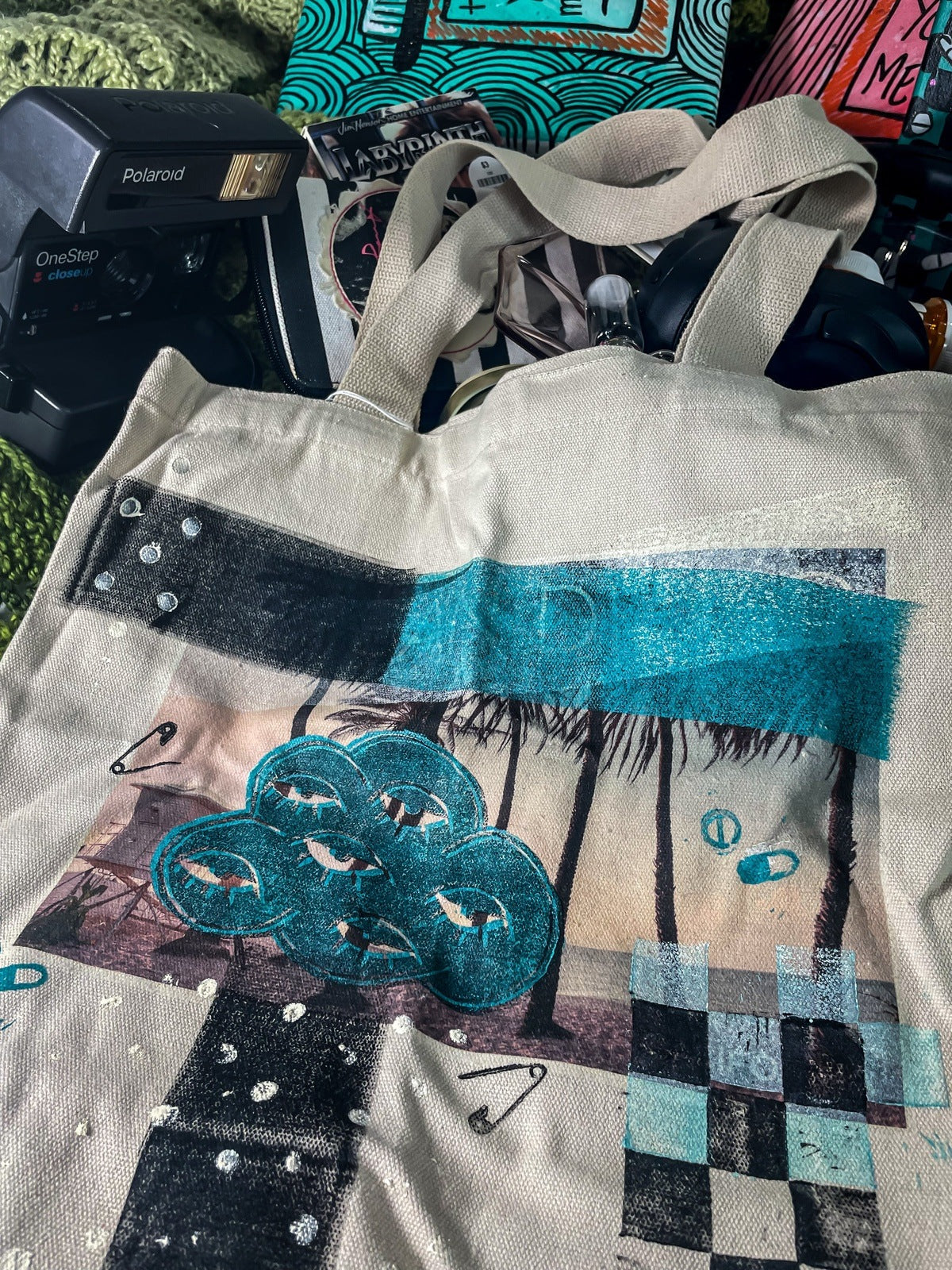 Hand-Printed Linocut Tote