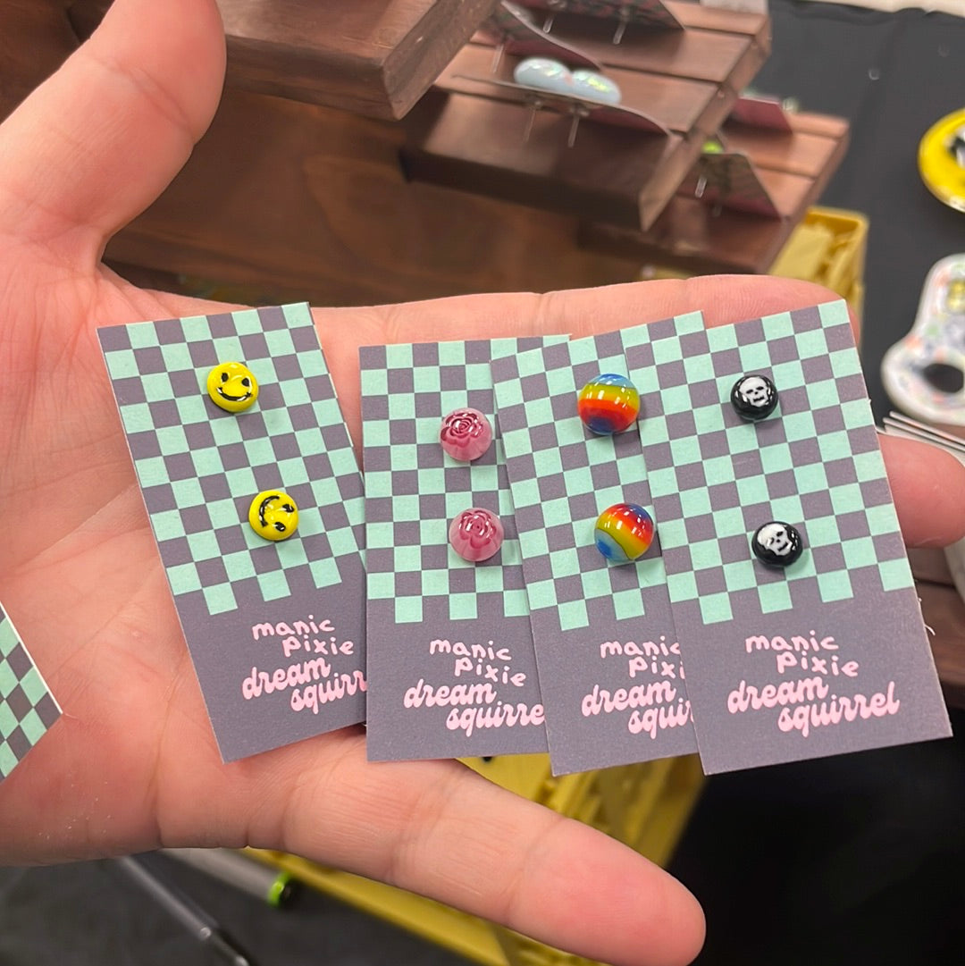 Murrini Dot Studs