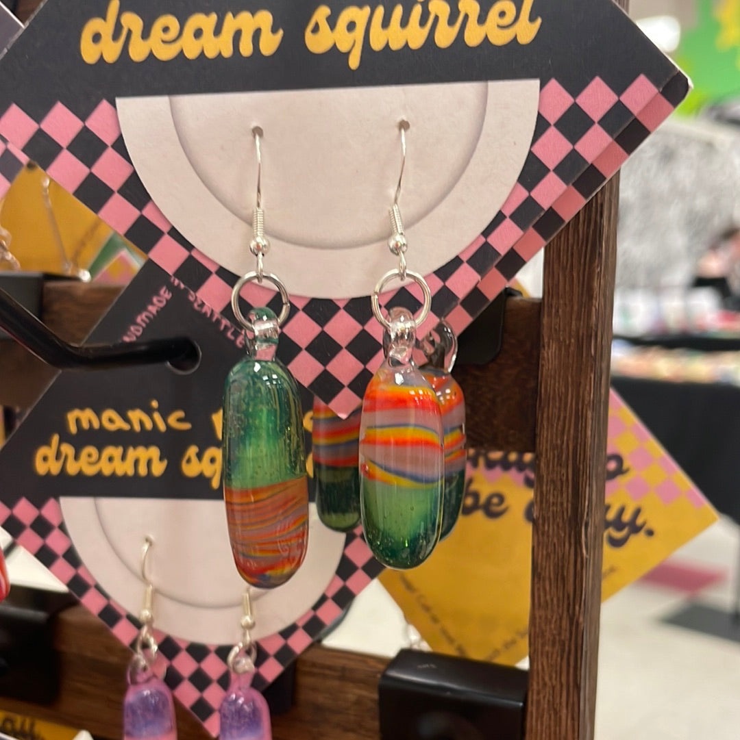 Two-Tone Pill Earrings