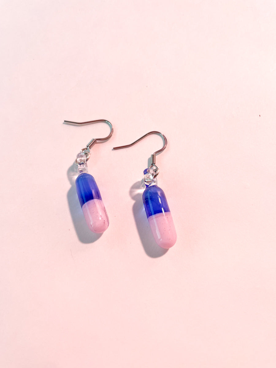 Two-Tone Pill Earrings