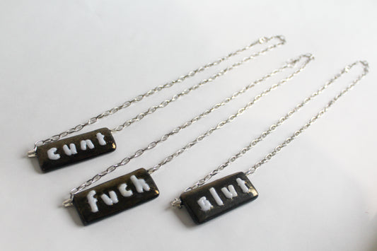 4-Letter Word Pendant Necklace