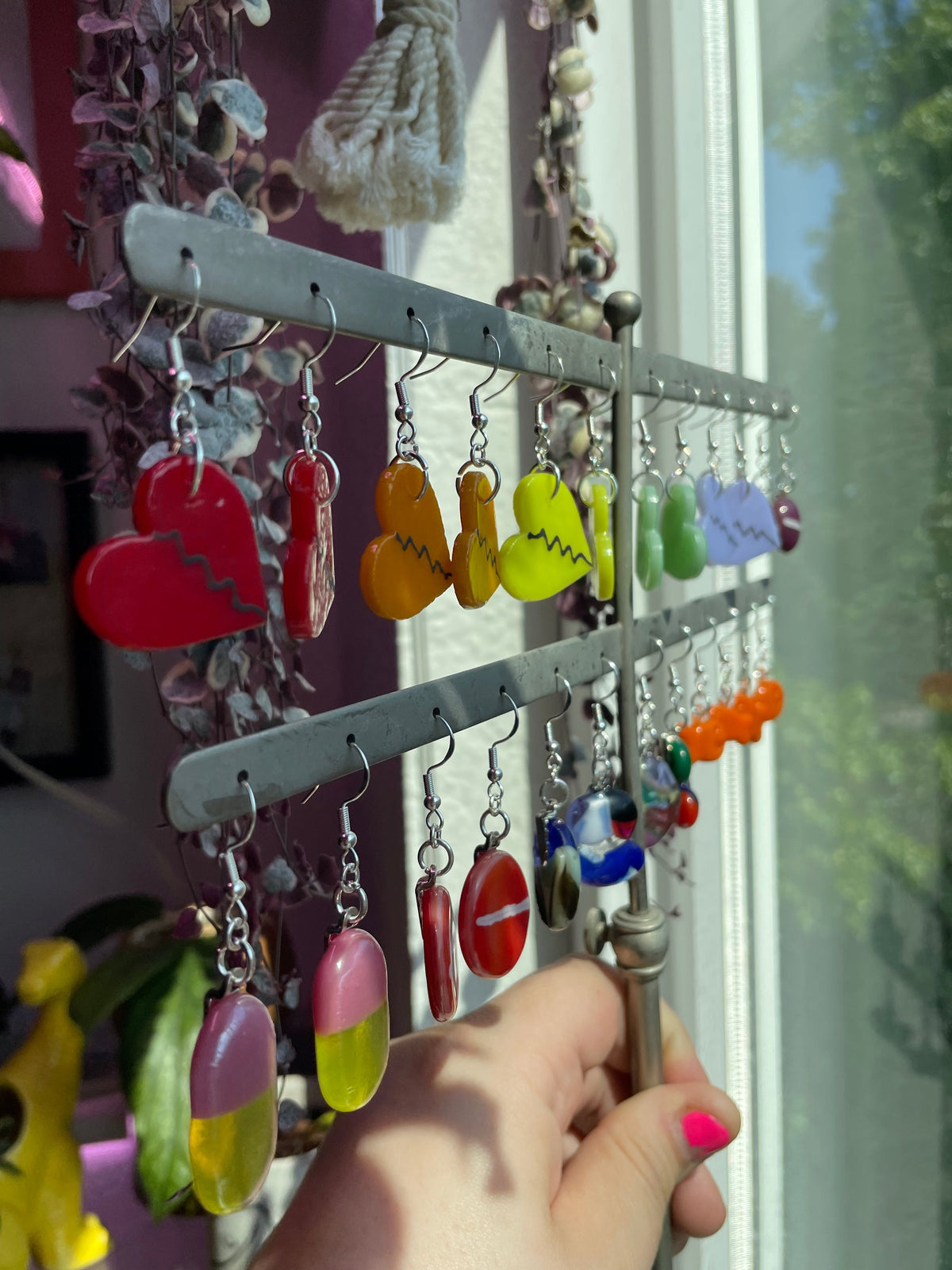 Broken Heart Dangle Earrings