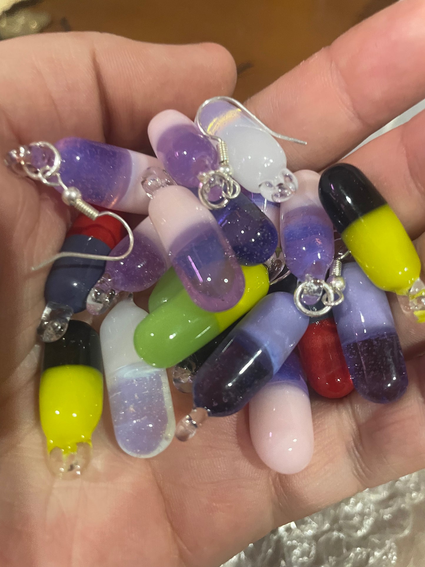 Two-Tone Pill Earrings