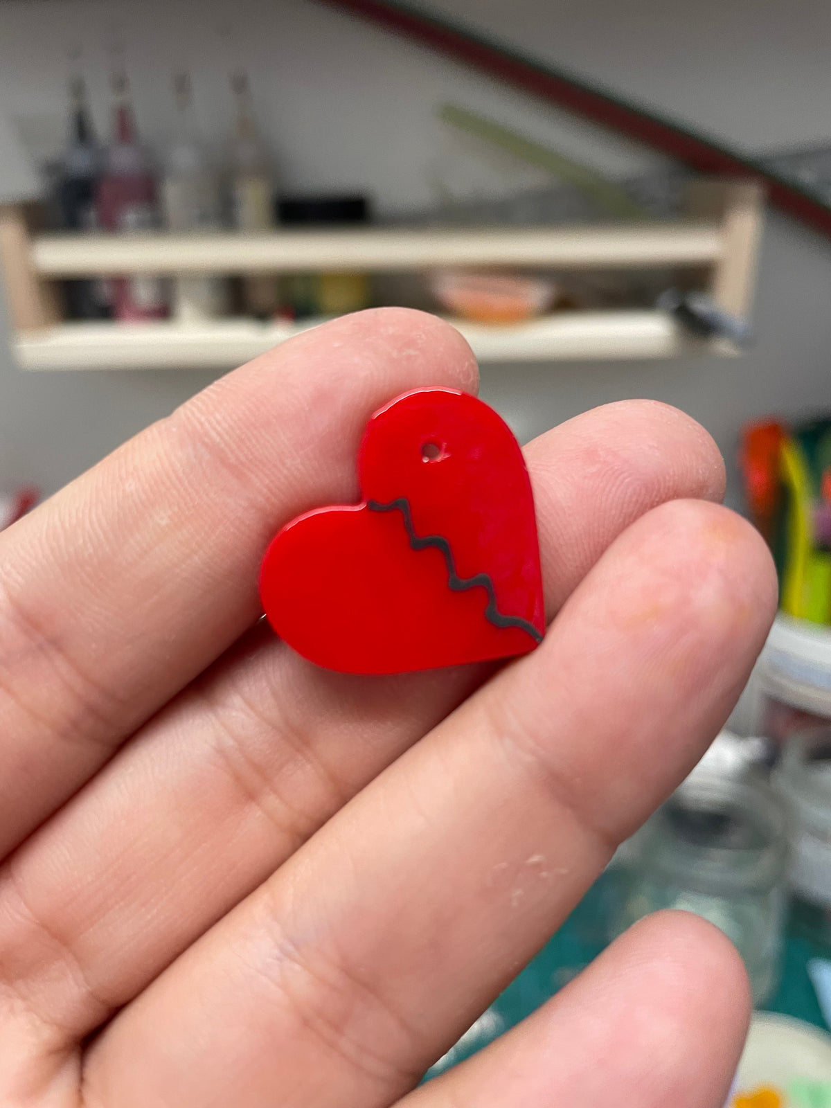 Broken Heart Dangle Earrings