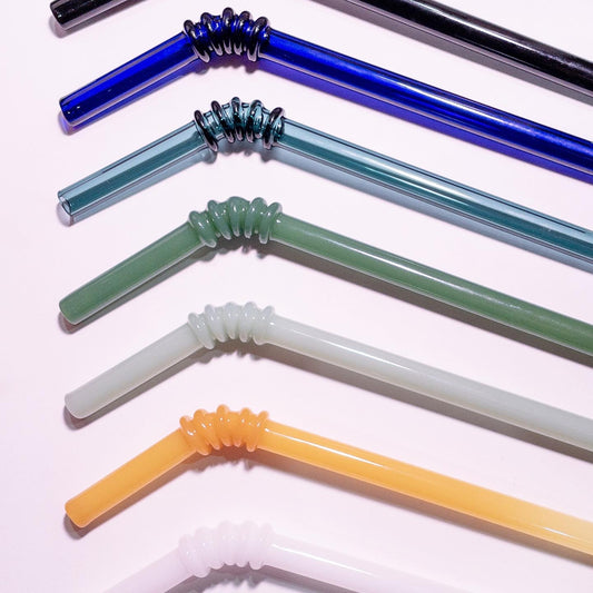 Giant Glass Bendy Straws