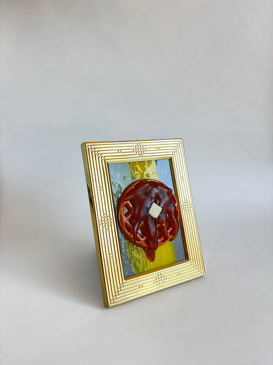 Waffle #7 Framed Glass Collage
