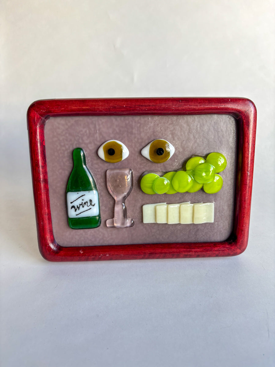 "About Last Night" Framed Glass Collage