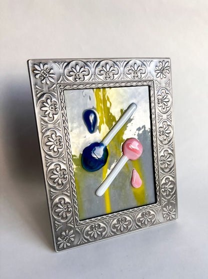 "Lick It Now, Lick It Good" Framed Glass Collage