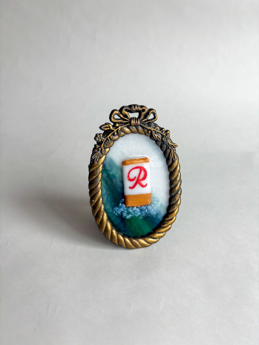 “Rainier Dreams” Framed Glass Collage