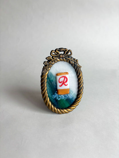 “Rainier Dreams” Framed Glass Collage