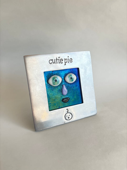 “cutie pie” Framed Glass Collage