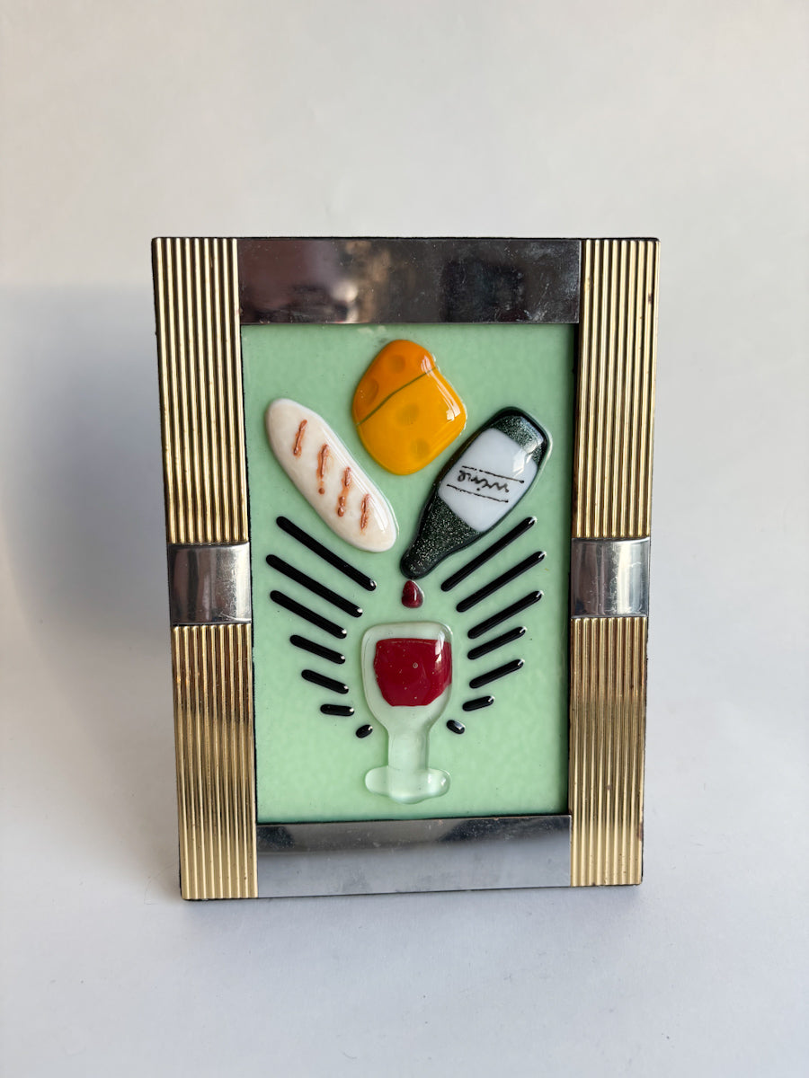 "May Cheese Be With You, And Also With You" Framed Glass Collage