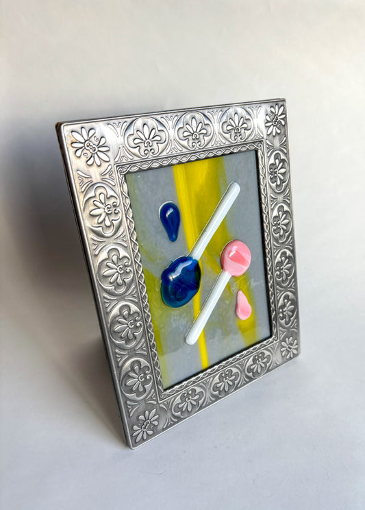 "Lick It Now, Lick It Good" Framed Glass Collage