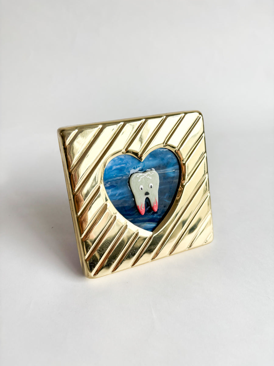 “Love Tooths” Framed Glass Collage