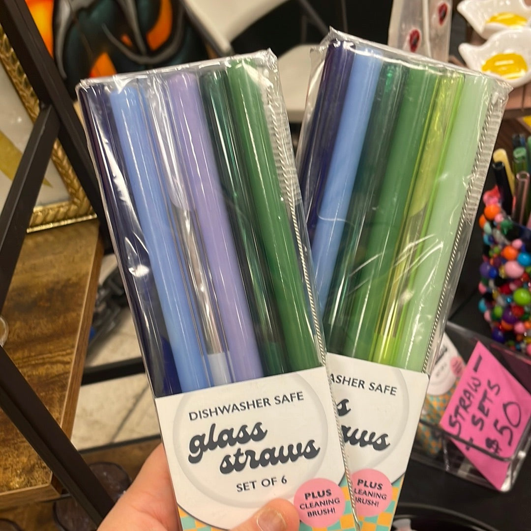 Glass Straw Set (6-Pack + Straw)