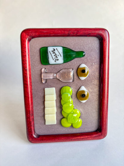 "About Last Night" Framed Glass Collage