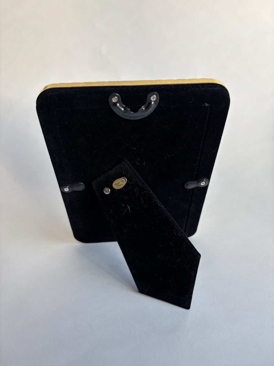 "Order Up: Blueberry Waffle" Framed Glass Collage