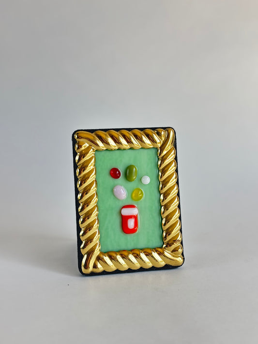 “As Prescribed” Framed Glass Collage