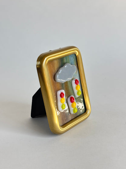 “Traffic Storm” Framed Glass Collage